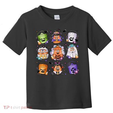 Halloween Spooky Nugget Cute Scary Movie Characters Night Toddler T-Shirt