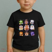 Halloween Spooky Nugget Cute Scary Movie Characters Night Toddler T-Shirt thumb 2