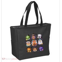Halloween Spooky Nugget Cute Scary Movie Characters Night Tote Bag thumb 2