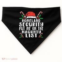 Homeland Security Naughty List Christmas USA-Made Doggie Bandana thumb 0