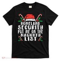 Homeland Security Naughty List Christmas T-Shirt thumb 0