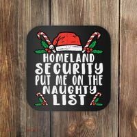 Homeland Security Naughty List Christmas Coaster thumb 0