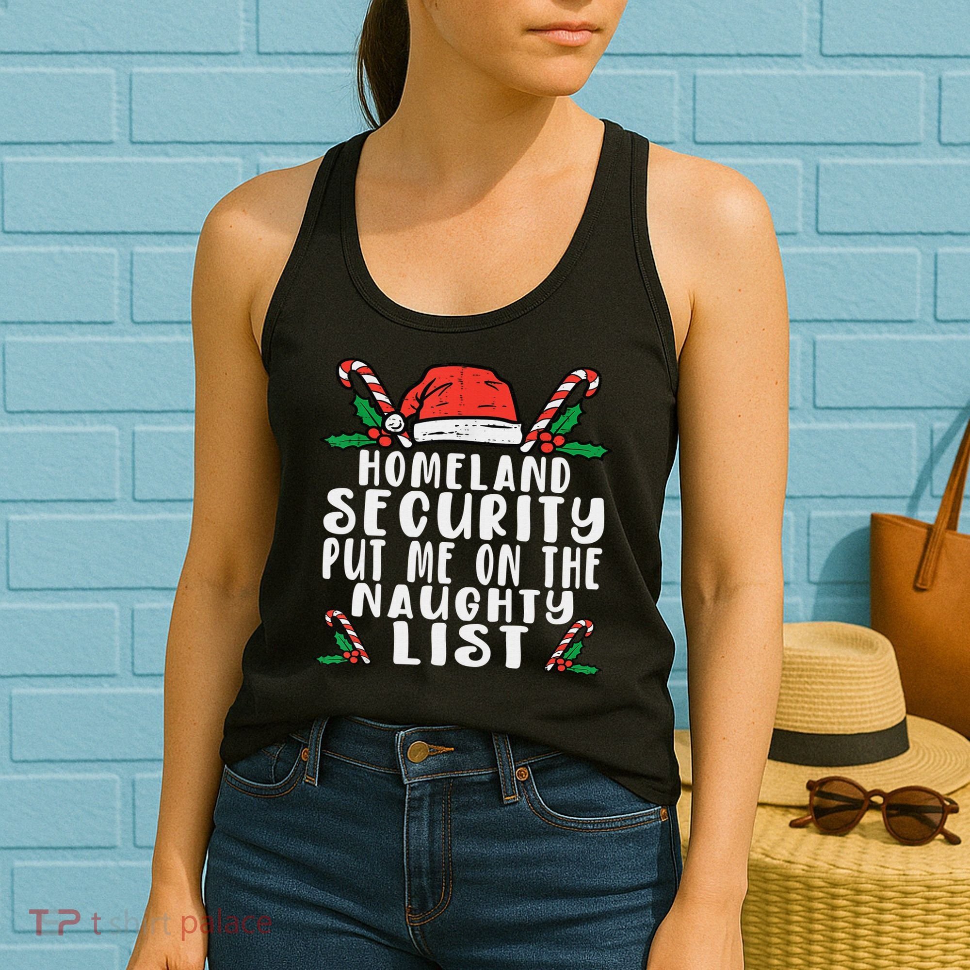 Homeland Security Naughty List Christmas Women's Tank Top