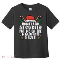 Homeland Security Naughty List Christmas Toddler T-Shirt thumb 0