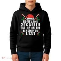 Homeland Security Naughty List Christmas Kids Hoodie thumb 4