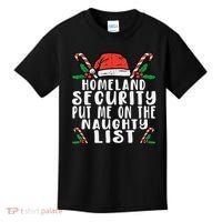 Homeland Security Naughty List Christmas Kids T-Shirt thumb 0