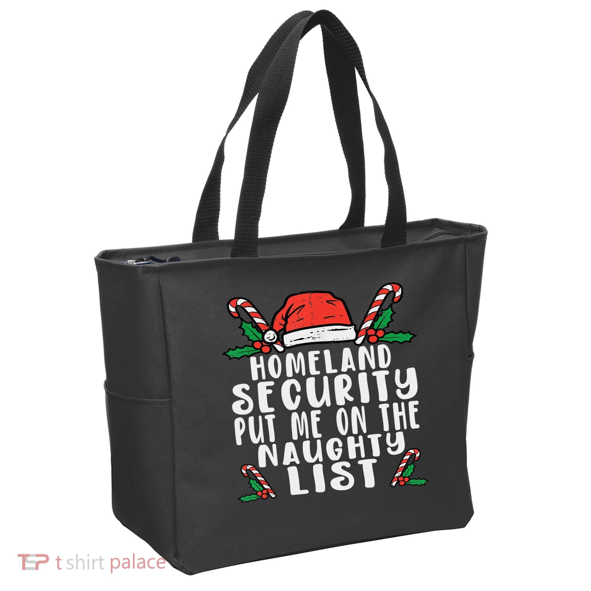 Homeland Security Naughty List Christmas Tote Bag