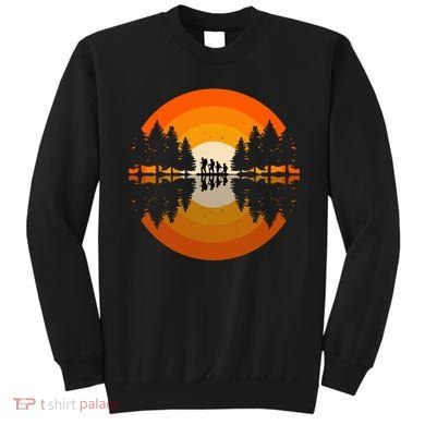 Hiker Sunset Nature Retro Gift Sweatshirt
