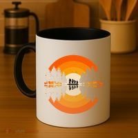 Hiker Sunset Nature Retro Gift Coffee Mug thumb 4
