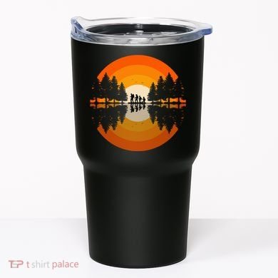 Hiker Sunset Nature Retro Gift Tumbler