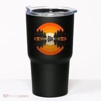 Hiker Sunset Nature Retro Gift Tumbler thumb 0
