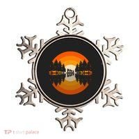 Hiker Sunset Nature Retro Gift Ornament thumb 0