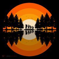 Hiker Sunset Nature Retro Gift Baby Bodysuit thumb 2