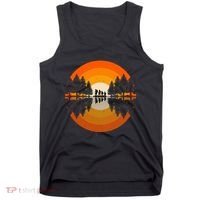 Hiker Sunset Nature Retro Gift Tank Top thumb 0