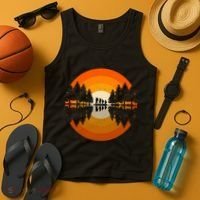 Hiker Sunset Nature Retro Gift Tank Top thumb 4