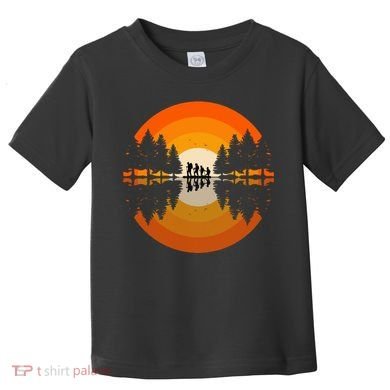 Hiker Sunset Nature Retro Gift Toddler T-Shirt