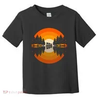Hiker Sunset Nature Retro Gift Toddler T-Shirt thumb 0
