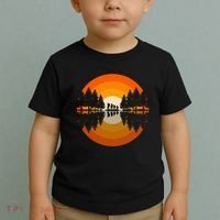 Hiker Sunset Nature Retro Gift Toddler T-Shirt thumb 2