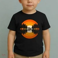 Hiker Sunset Nature Retro Gift Toddler T-Shirt thumb 2