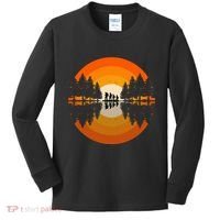 Hiker Sunset Nature Retro Gift Kids Long Sleeve Shirt thumb 0