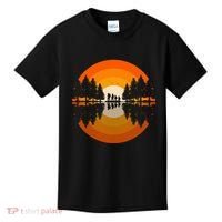 Hiker Sunset Nature Retro Gift Kids T-Shirt thumb 0