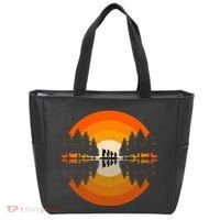 Hiker Sunset Nature Retro Gift Tote Bag thumb 0