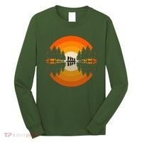 Hiker Sunset Nature Retro Gift Long Sleeve Shirt thumb 0