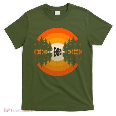 Hiker Sunset Nature Retro Gift T-Shirt