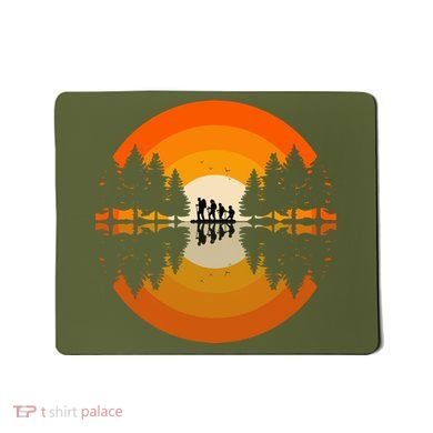 Hiker Sunset Nature Retro Gift Mousepad