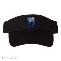 Halloween Starry Night Black Cat Comma La Kamala Harris Visor thumb 0