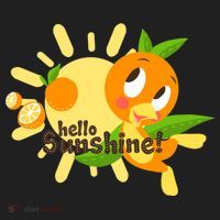 Hello Sunshine! Orange Bird (White Background) Women's Sweatshirt thumb 2