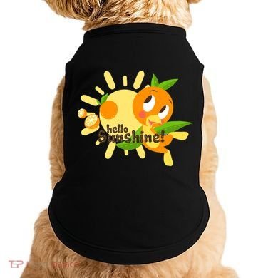 Hello Sunshine! Orange Bird (White Background) Doggie Tank