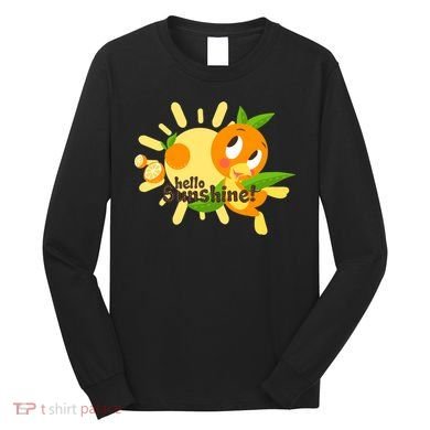 Hello Sunshine! Orange Bird (White Background) Long Sleeve Shirt