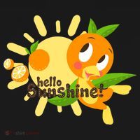 Hello Sunshine! Orange Bird (White Background) Long Sleeve Shirt thumb 2