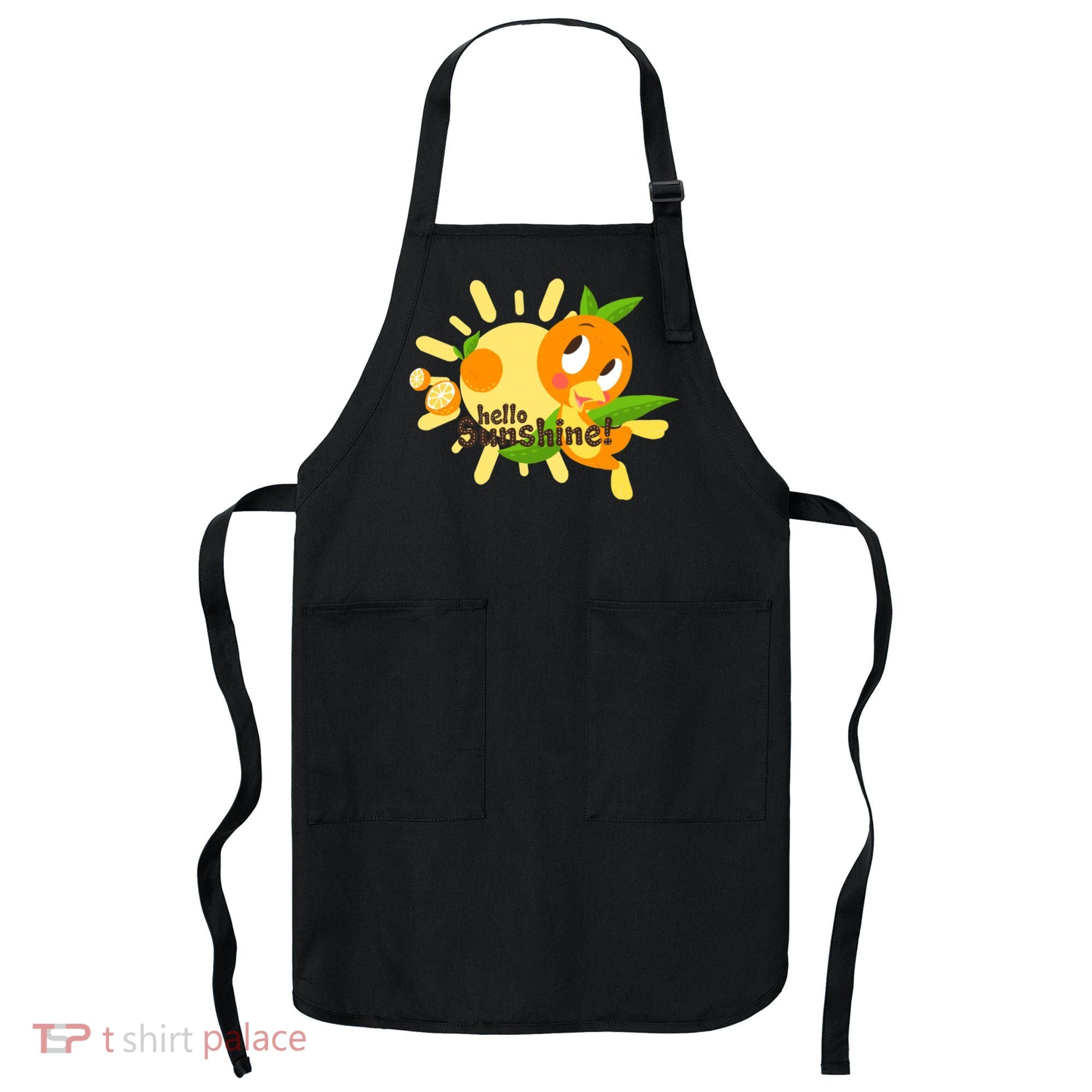 Hello Sunshine! Orange Bird (White Background) Apron