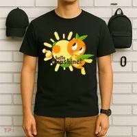 Hello Sunshine! Orange Bird (White Background) T-Shirt thumb 6
