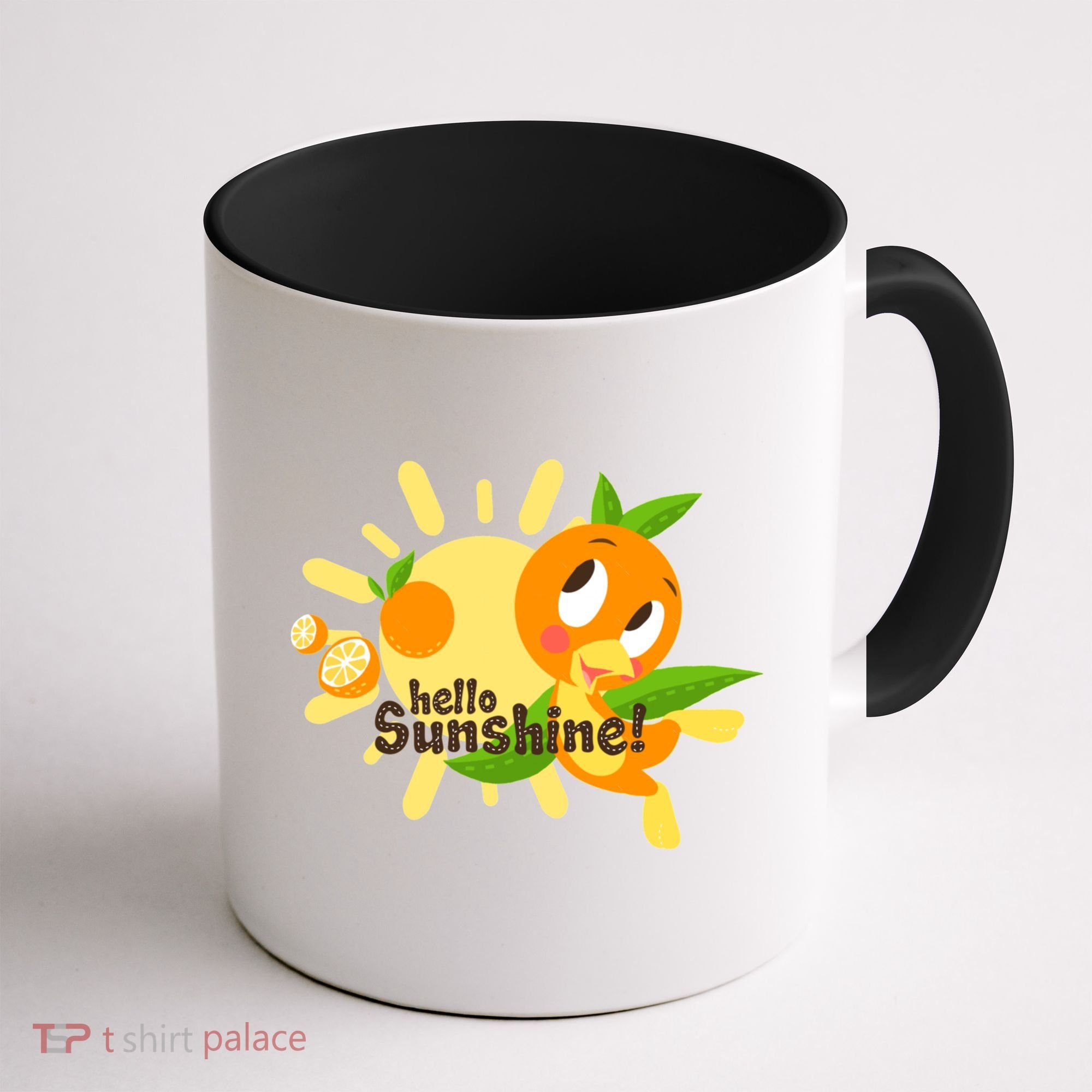 Hello Sunshine! Orange Bird (White Background) Coffee Mug