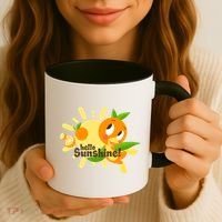 Hello Sunshine! Orange Bird (White Background) Coffee Mug thumb 3