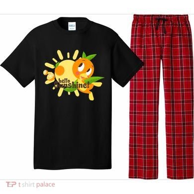 Hello Sunshine! Orange Bird (White Background) Pajama Set