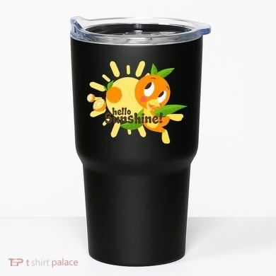 Hello Sunshine! Orange Bird (White Background) Tumbler