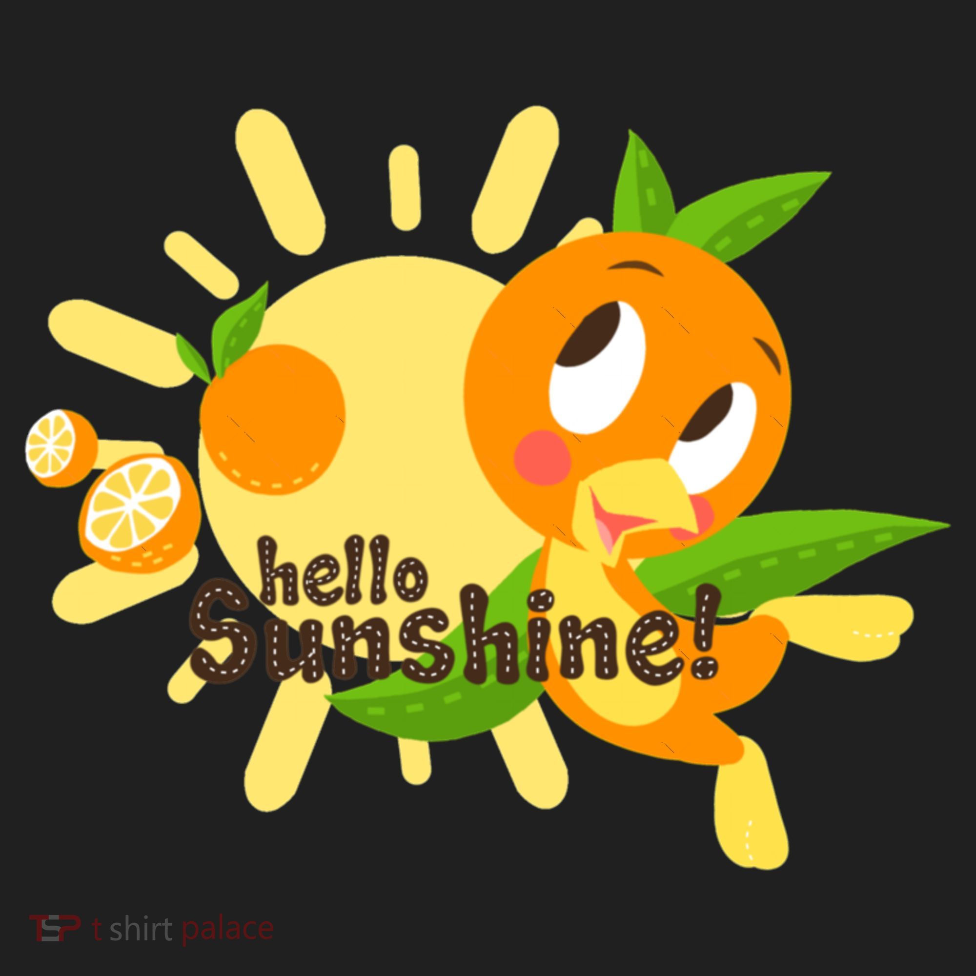 Hello Sunshine! Orange Bird (White Background) Tumbler