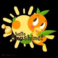 Hello Sunshine! Orange Bird (White Background) Mousepad thumb 1