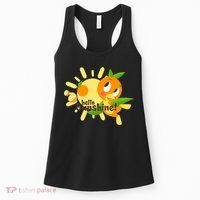 Hello Sunshine! Orange Bird (White Background) Women's Tank Top thumb 0