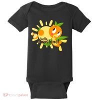 Hello Sunshine! Orange Bird (White Background) Baby Bodysuit thumb 0