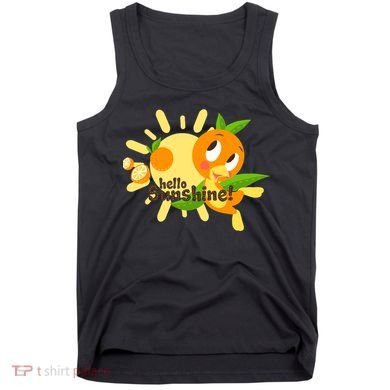 Hello Sunshine! Orange Bird (White Background) Tank Top