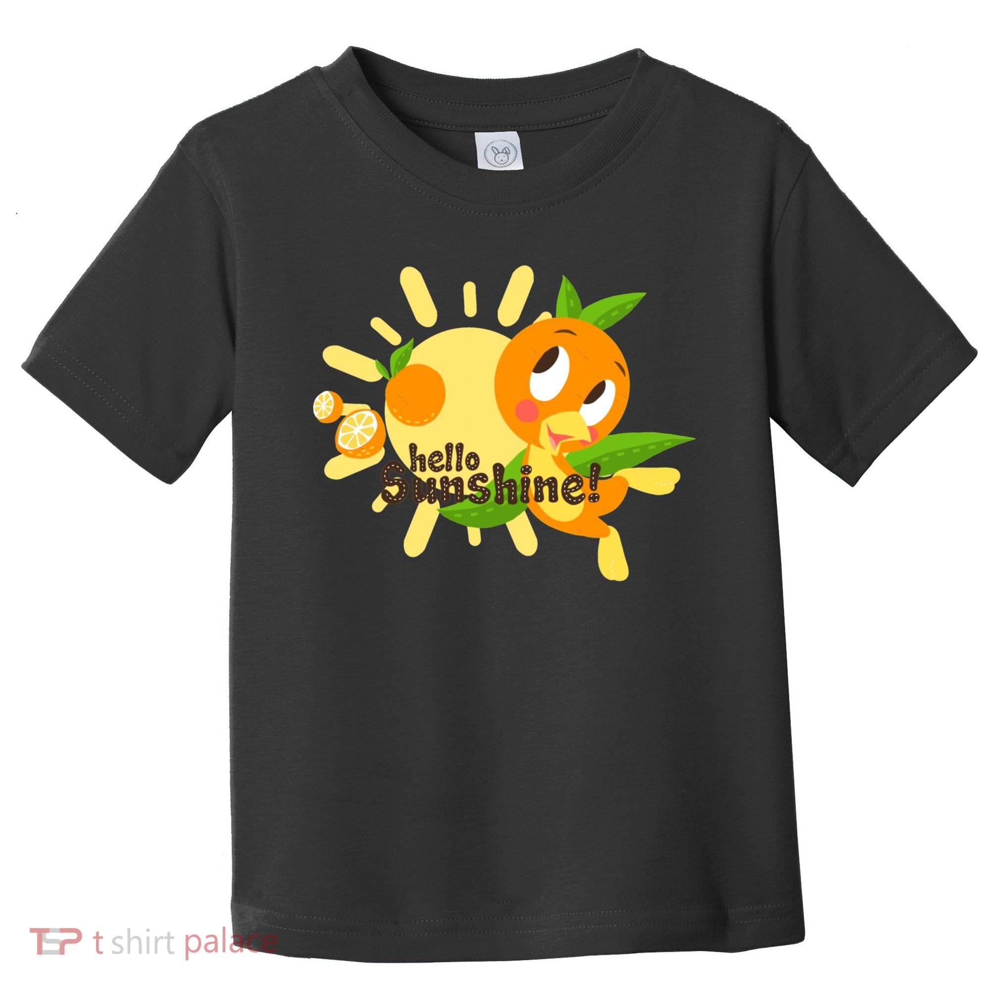 Hello Sunshine! Orange Bird (White Background) Toddler T-Shirt