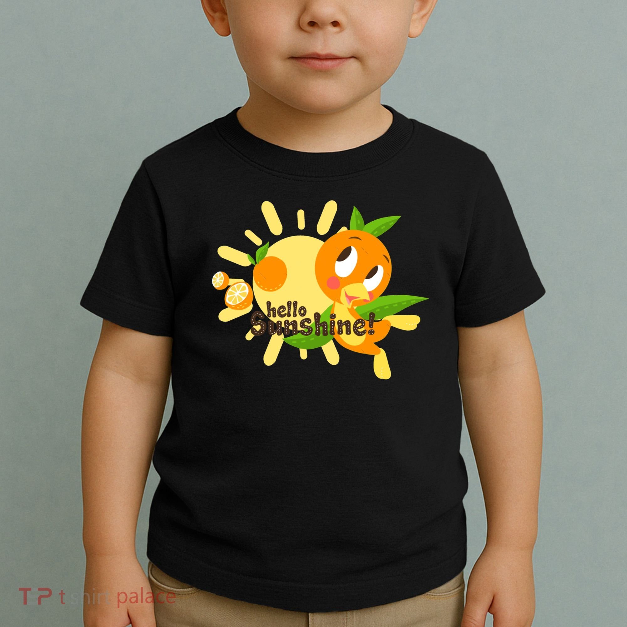 Hello Sunshine! Orange Bird (White Background) Toddler T-Shirt