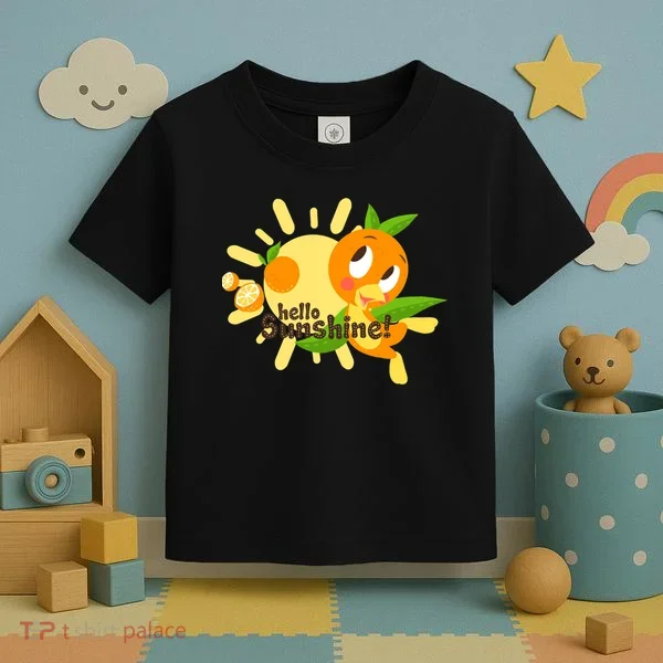 Hello Sunshine! Orange Bird (White Background) Toddler T-Shirt