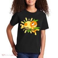 Hello Sunshine! Orange Bird (White Background) Kids T-Shirt thumb 2