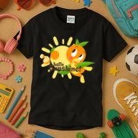 Hello Sunshine! Orange Bird (White Background) Kids T-Shirt thumb 3